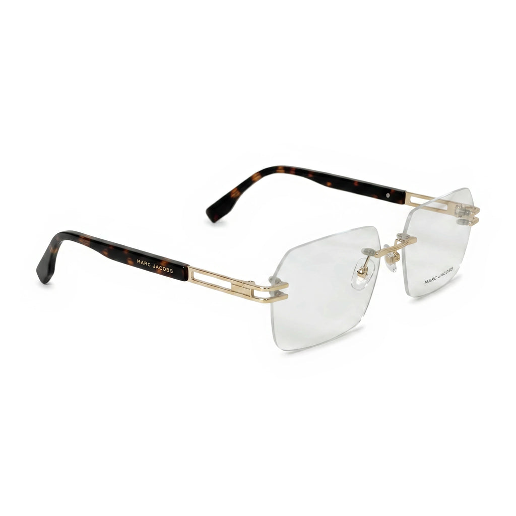 Wisp Brown golden Rectangle Eyeglasses