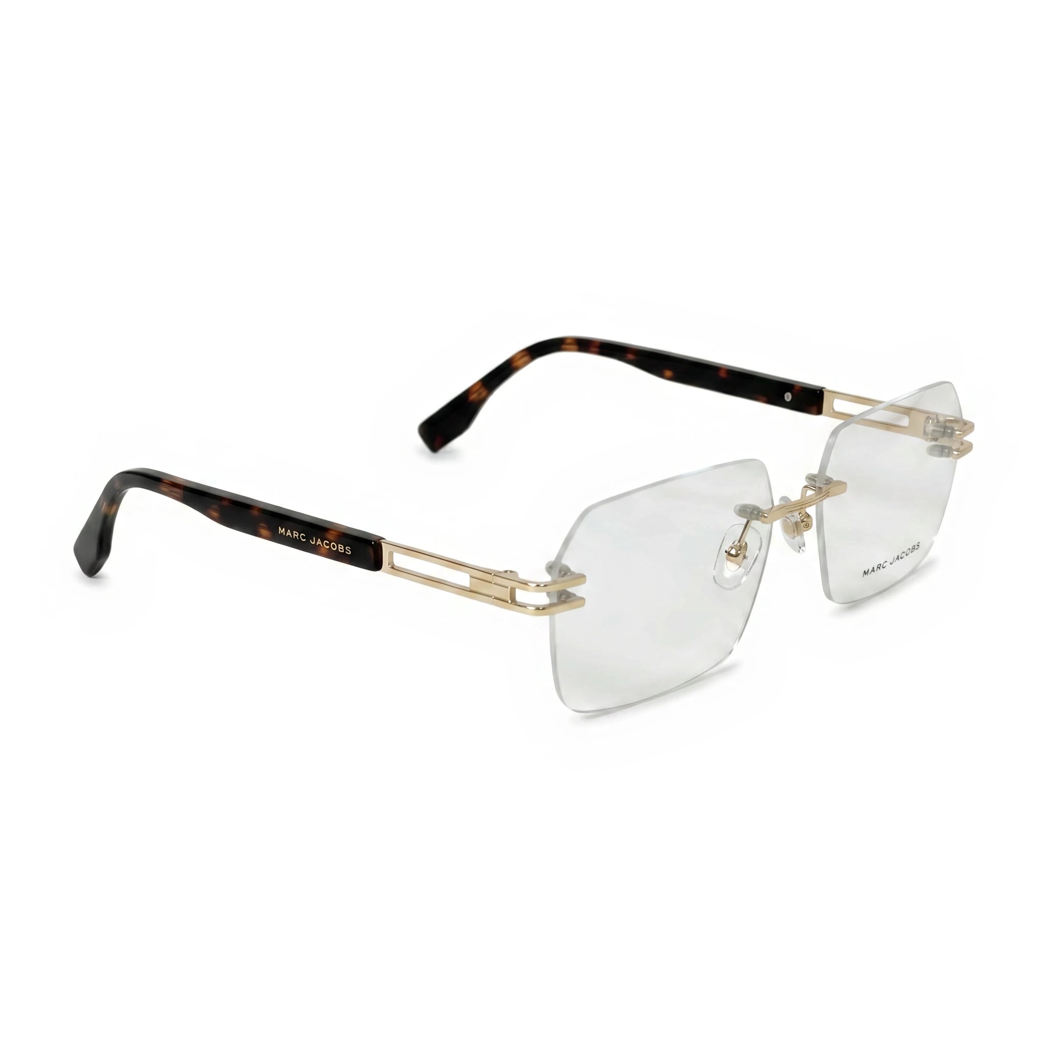 Wisp Brown golden Rectangle Eyeglasses