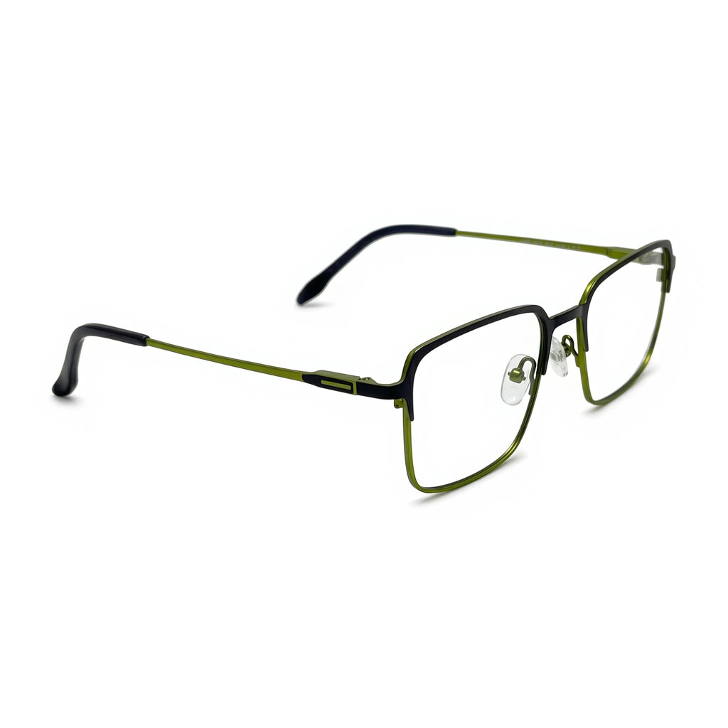Orin Black Green Rectangle Eyeglasses