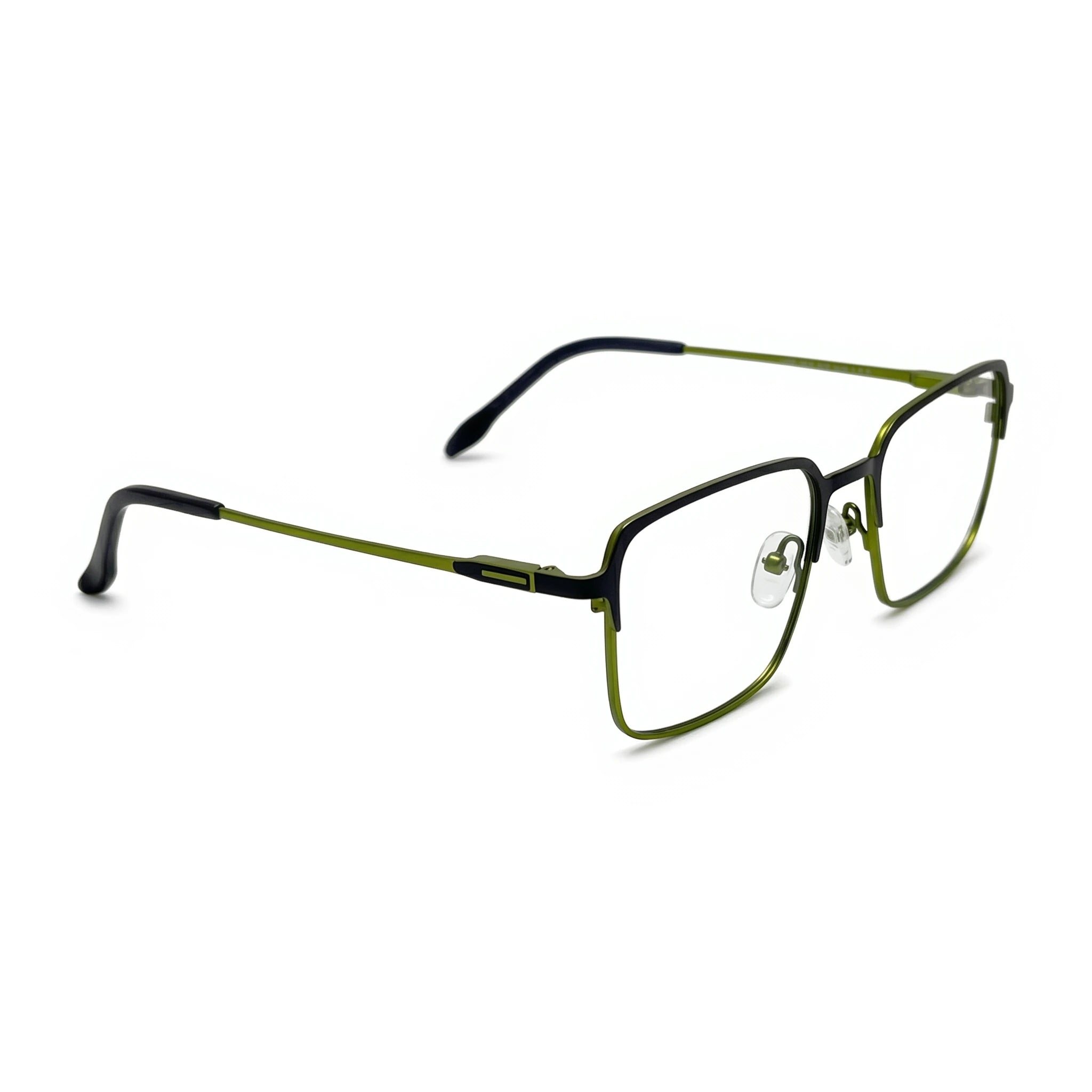 Orin Black Green Rectangle Eyeglasses