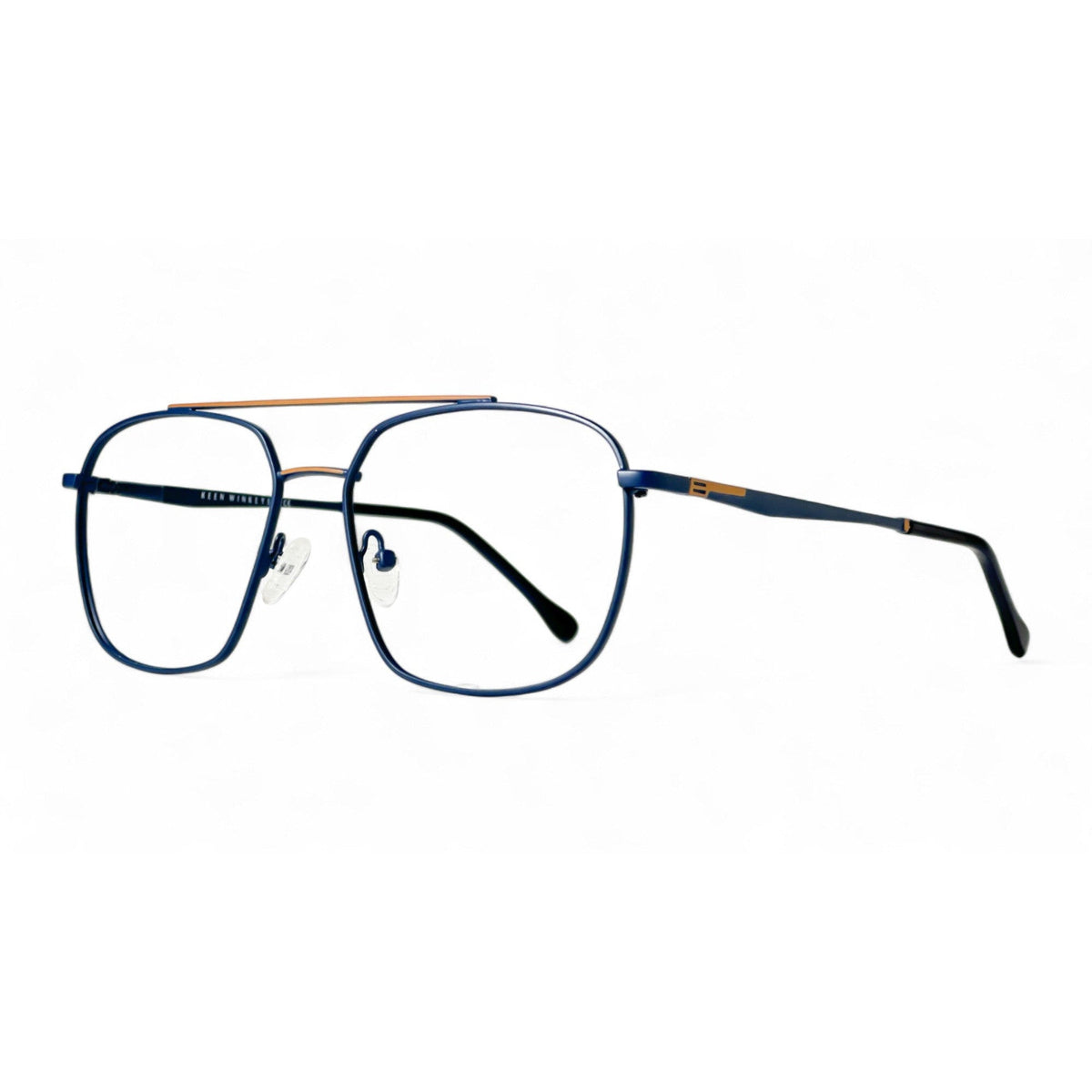 Mirevo Blue Rectangle Eyeglasses side view