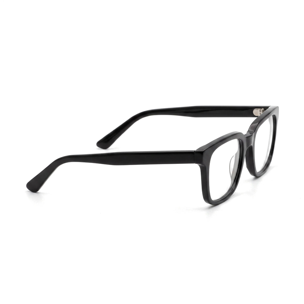 Zane Black Rectangle Eyeglasses side view