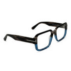 Brix Gray Blue Square Eyeglasses
