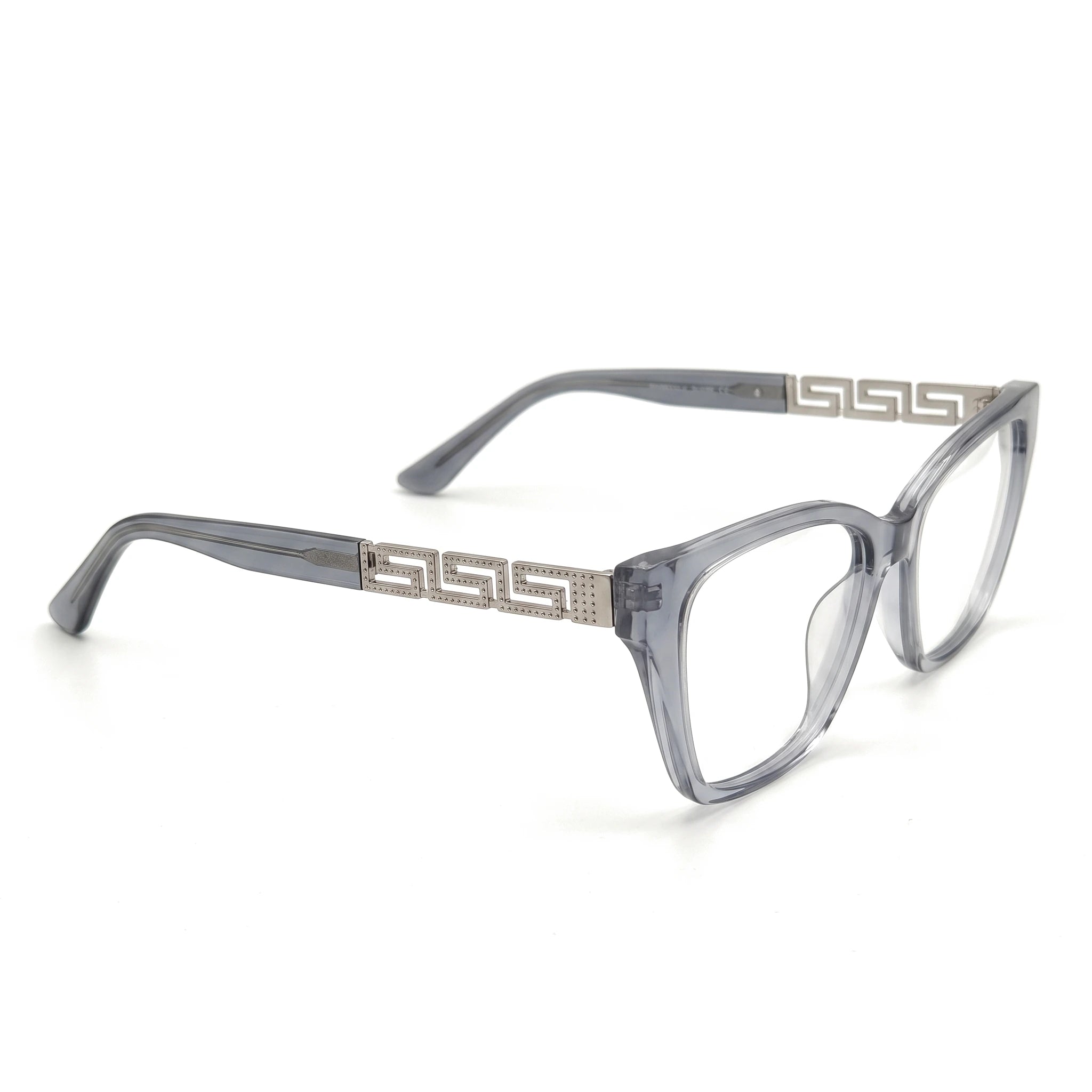 Lune Clear Cat Eye Eyeglasses side view