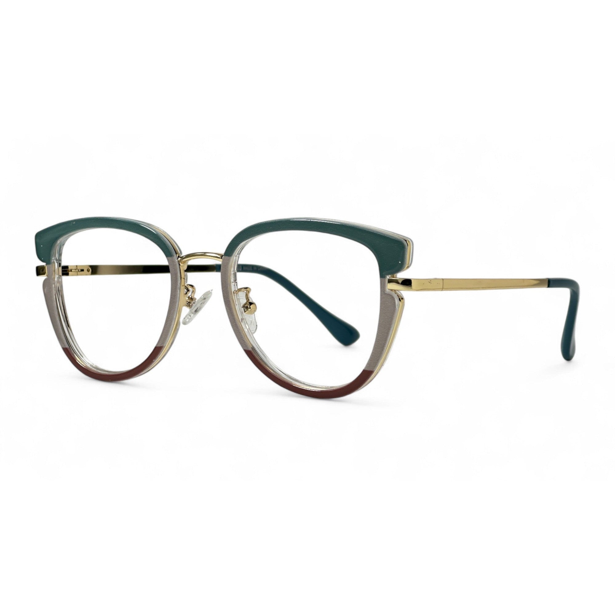 Arvella Green Cat Eye Eyeglasses side view