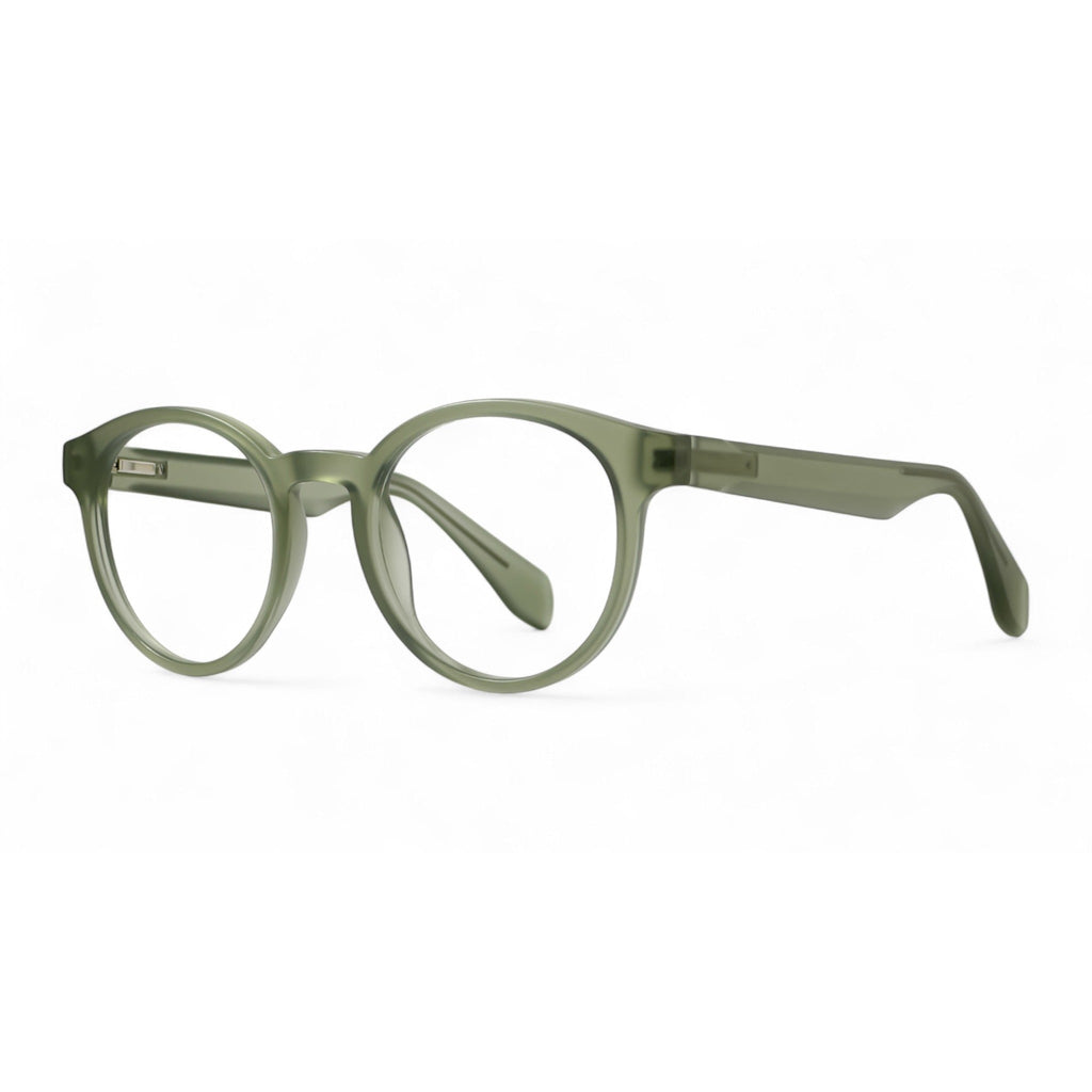Olivaro Olive Round Eyeglasses side view
