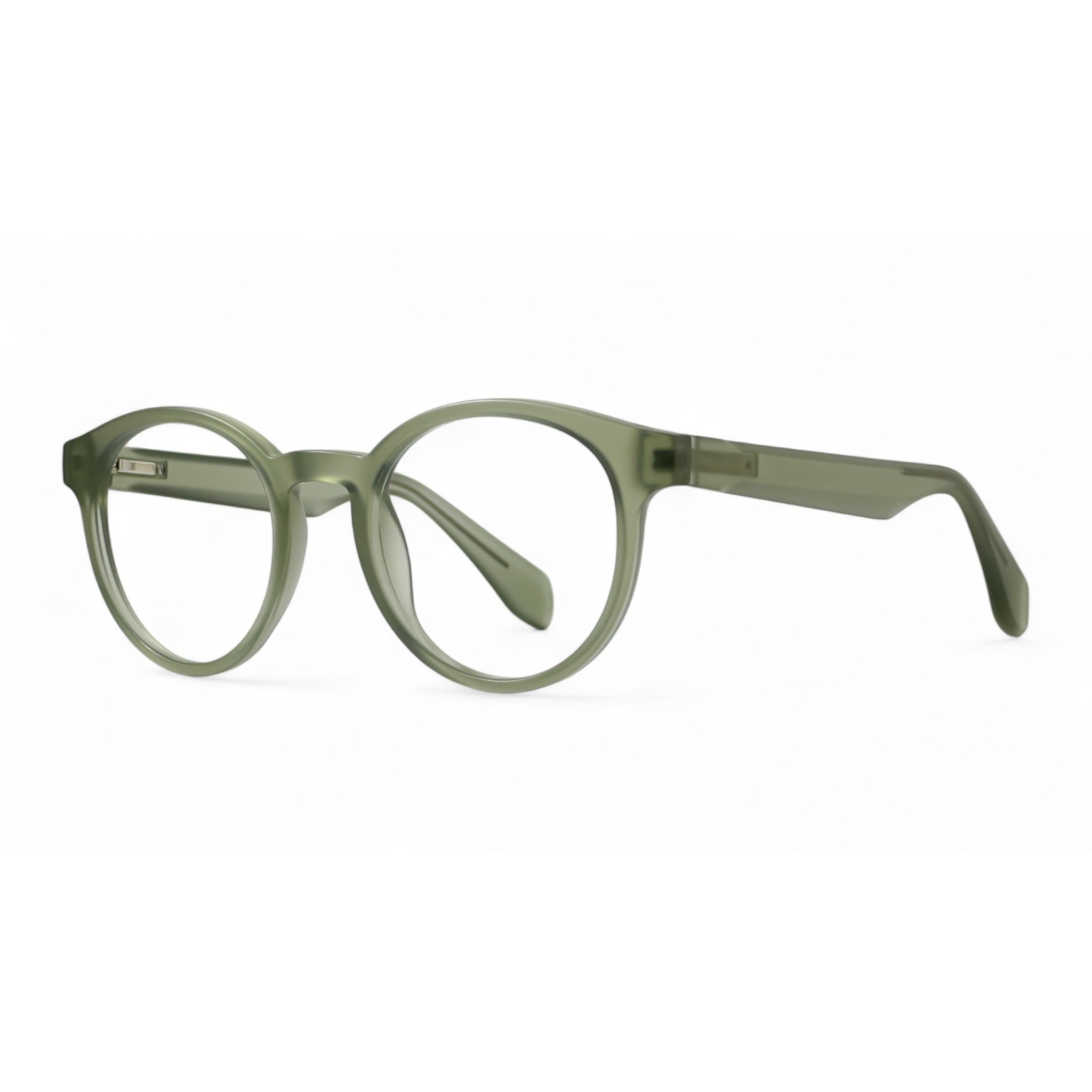 Olivaro Olive Round Eyeglasses side view