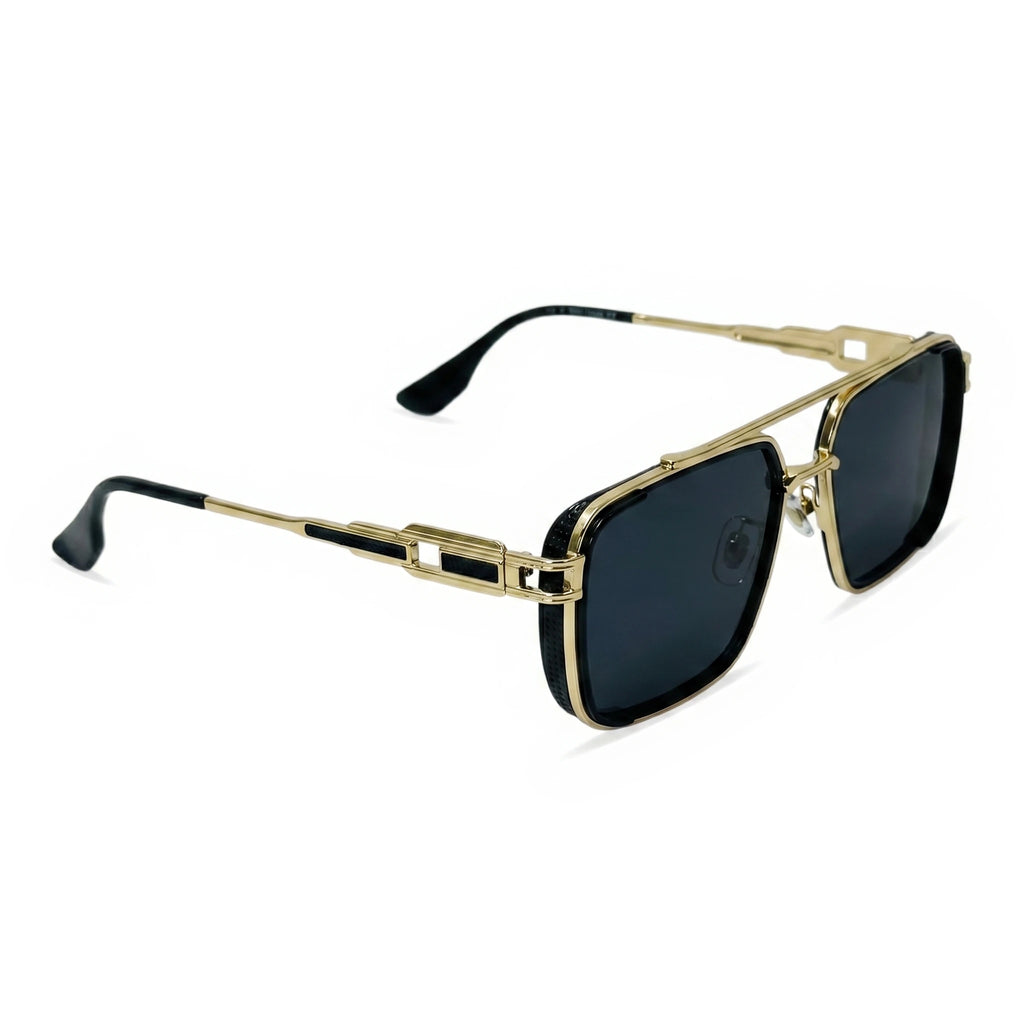 Bolt Gold Square Sunglasses