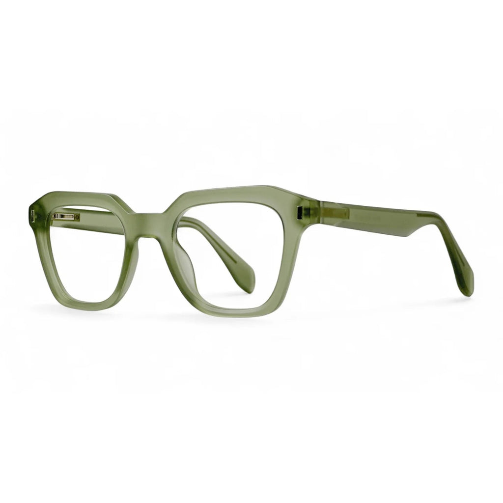 Celvoro Olive Rectangle Eyeglasses side view