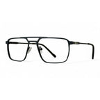 Lurevo Black Rectangle Eyeglasses side view