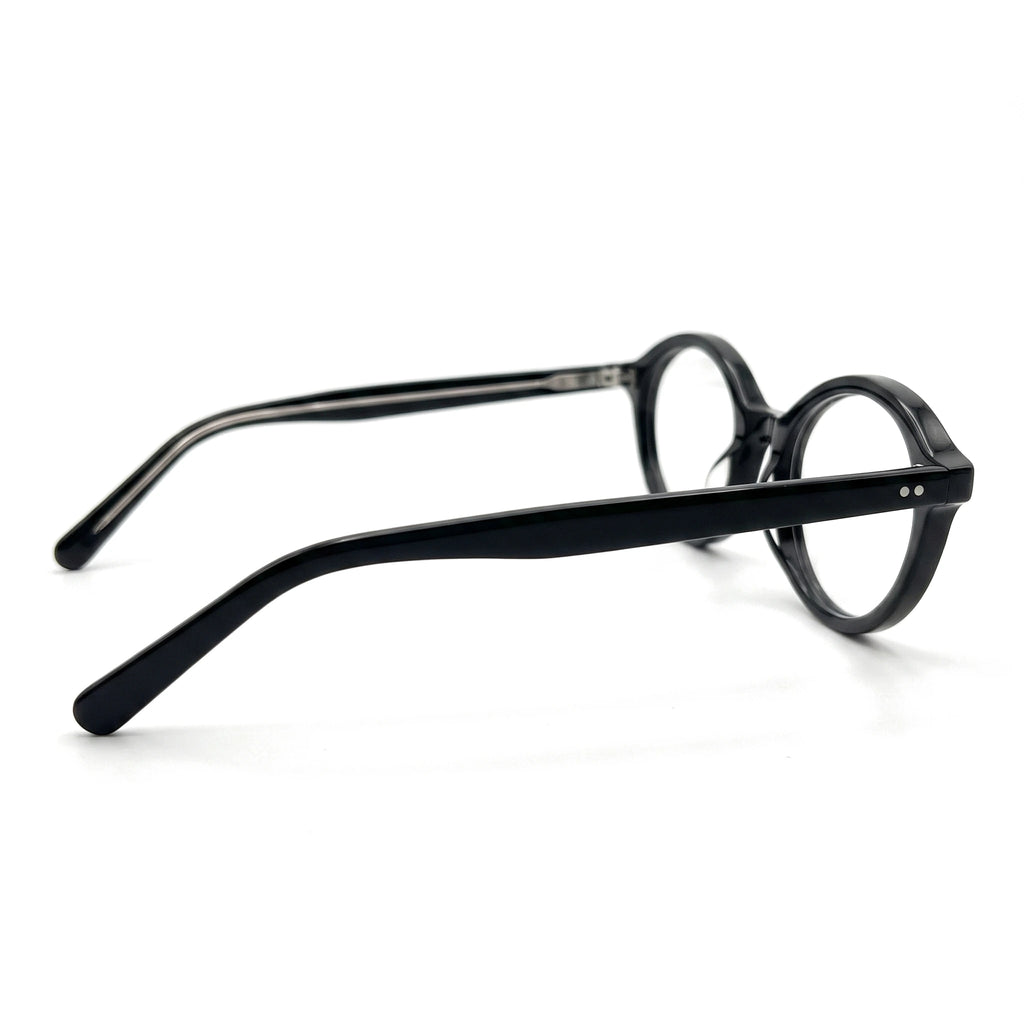 Iris Black Oval Eyeglasses side view
