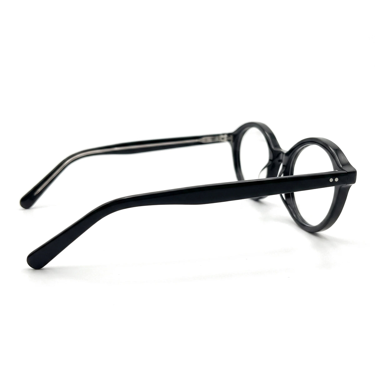 Iris Black Oval Eyeglasses side view