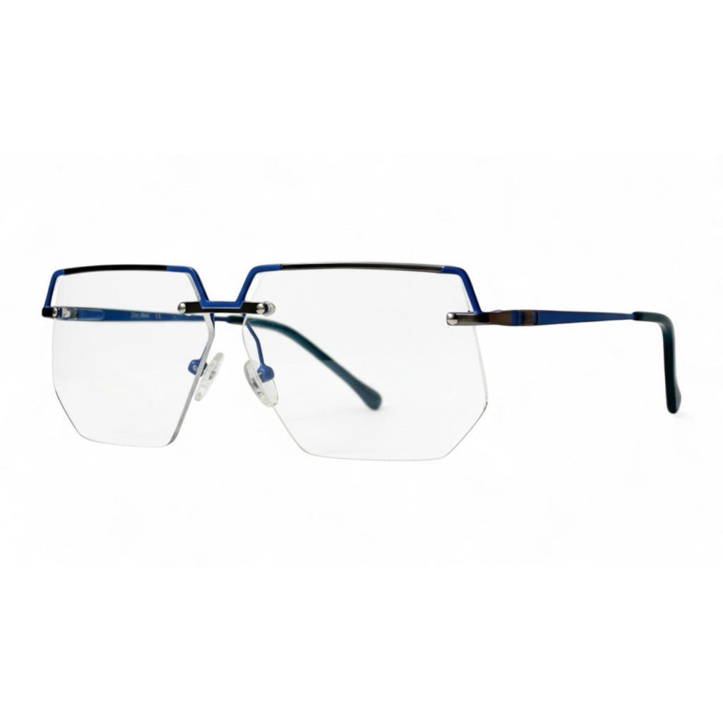 Norell Navy Rectangle Eyeglasses side view