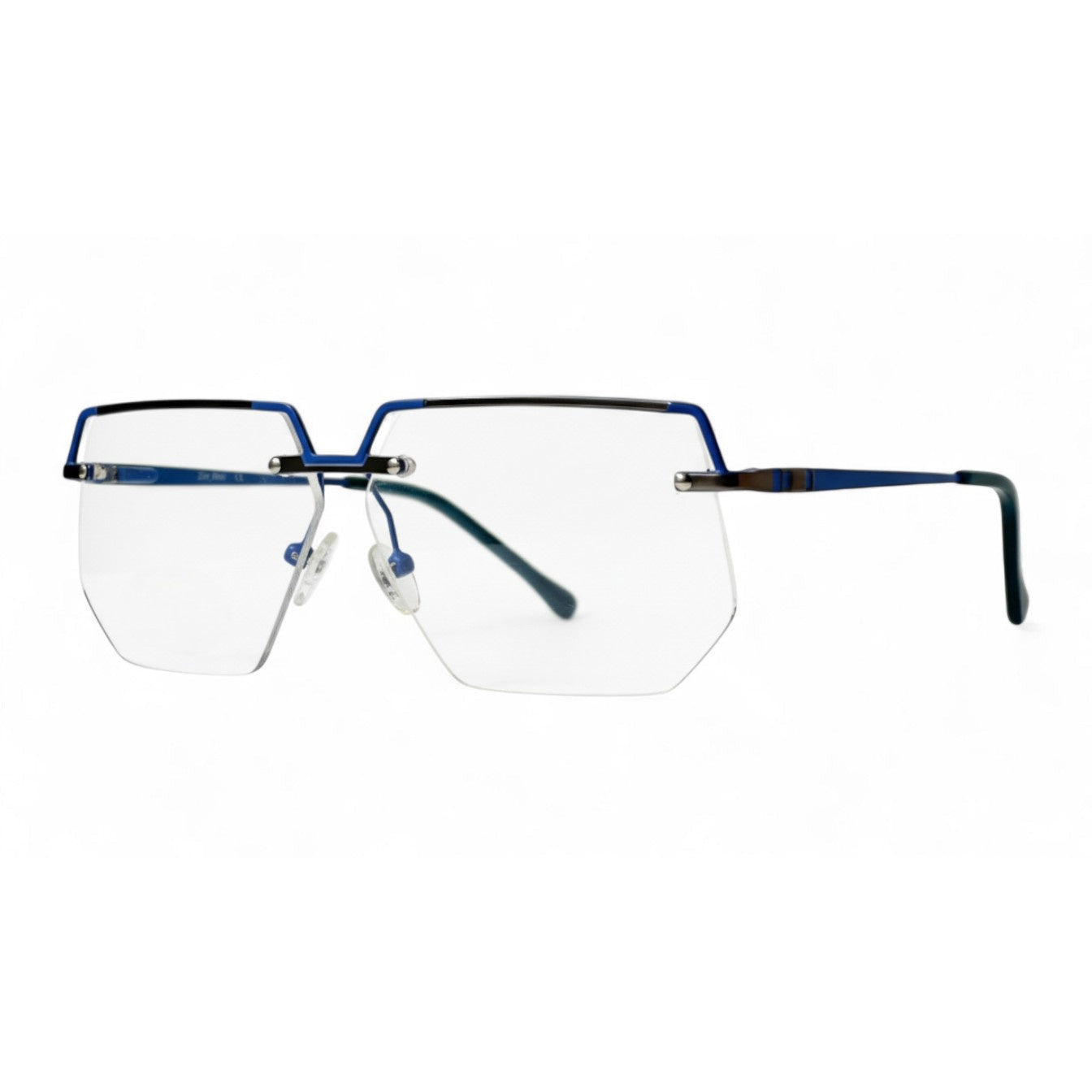 Norell Navy Rectangle Eyeglasses side view