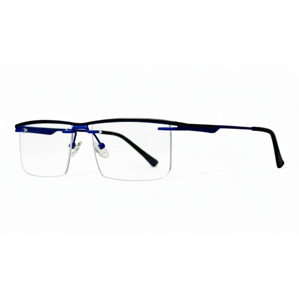 Auren Navy Rectangle Eyeglasses side view