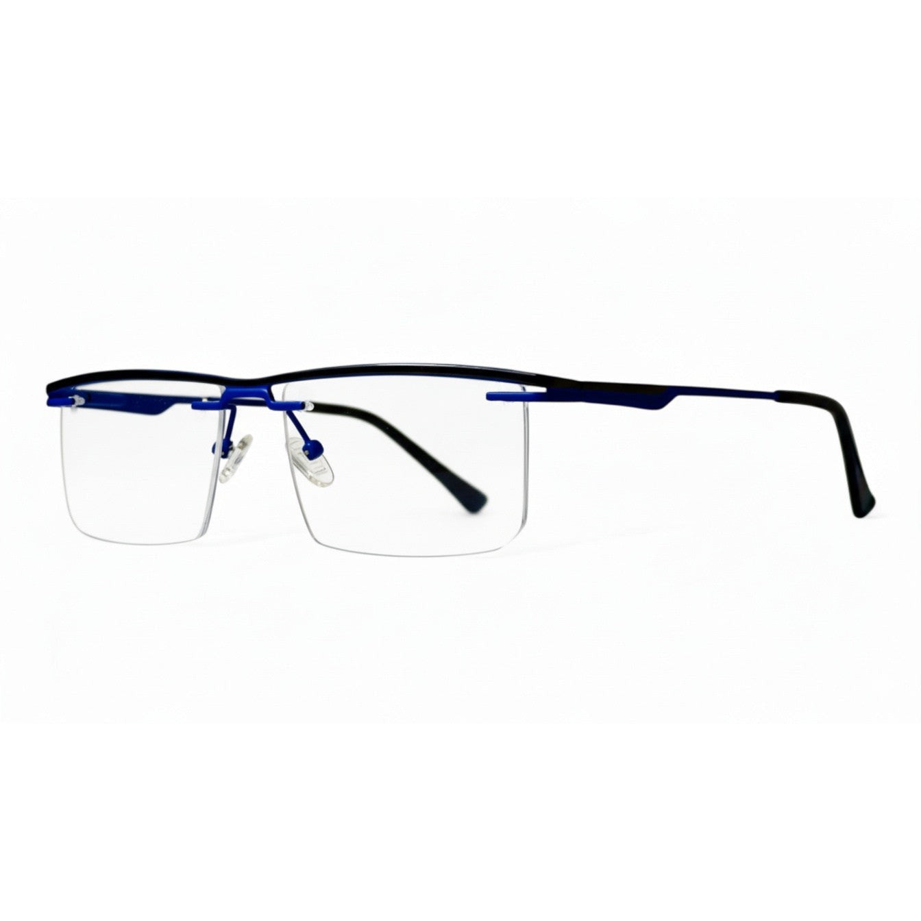 Auren Navy Rectangle Eyeglasses side view