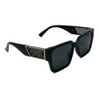 Stark Black Square Sunglasses