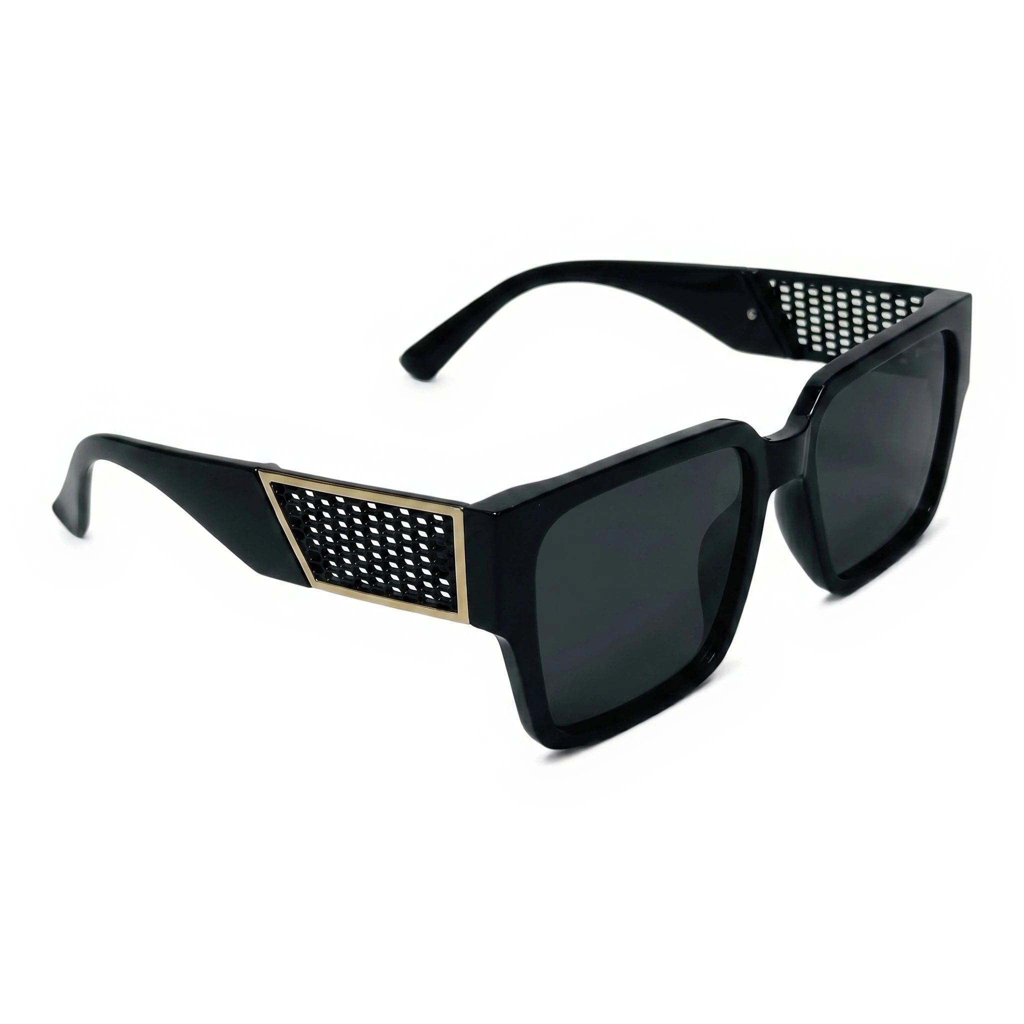 Stark Black Square Sunglasses
