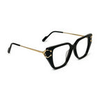 Zola Black golden Cat Eye Eyeglasses
