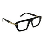 Slab Black Square Eyeglasses