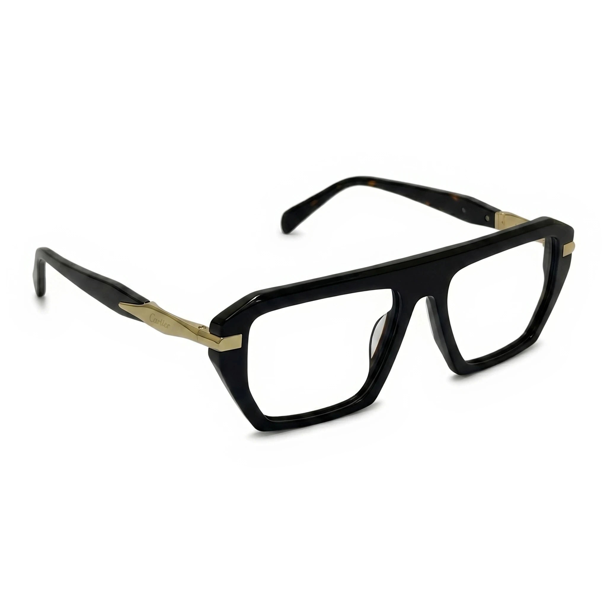 Slab Black Square Eyeglasses