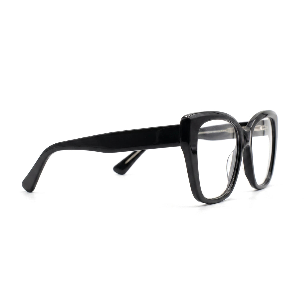 Halo Black Square Eyeglasses side view