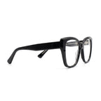 Halo Black Square Eyeglasses side view