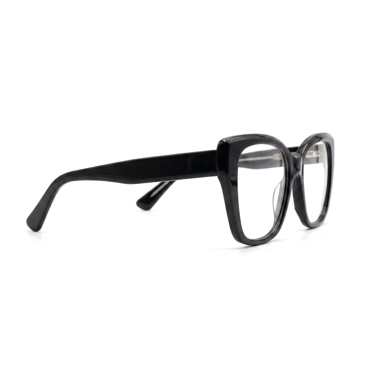 Halo Black Square Eyeglasses side view