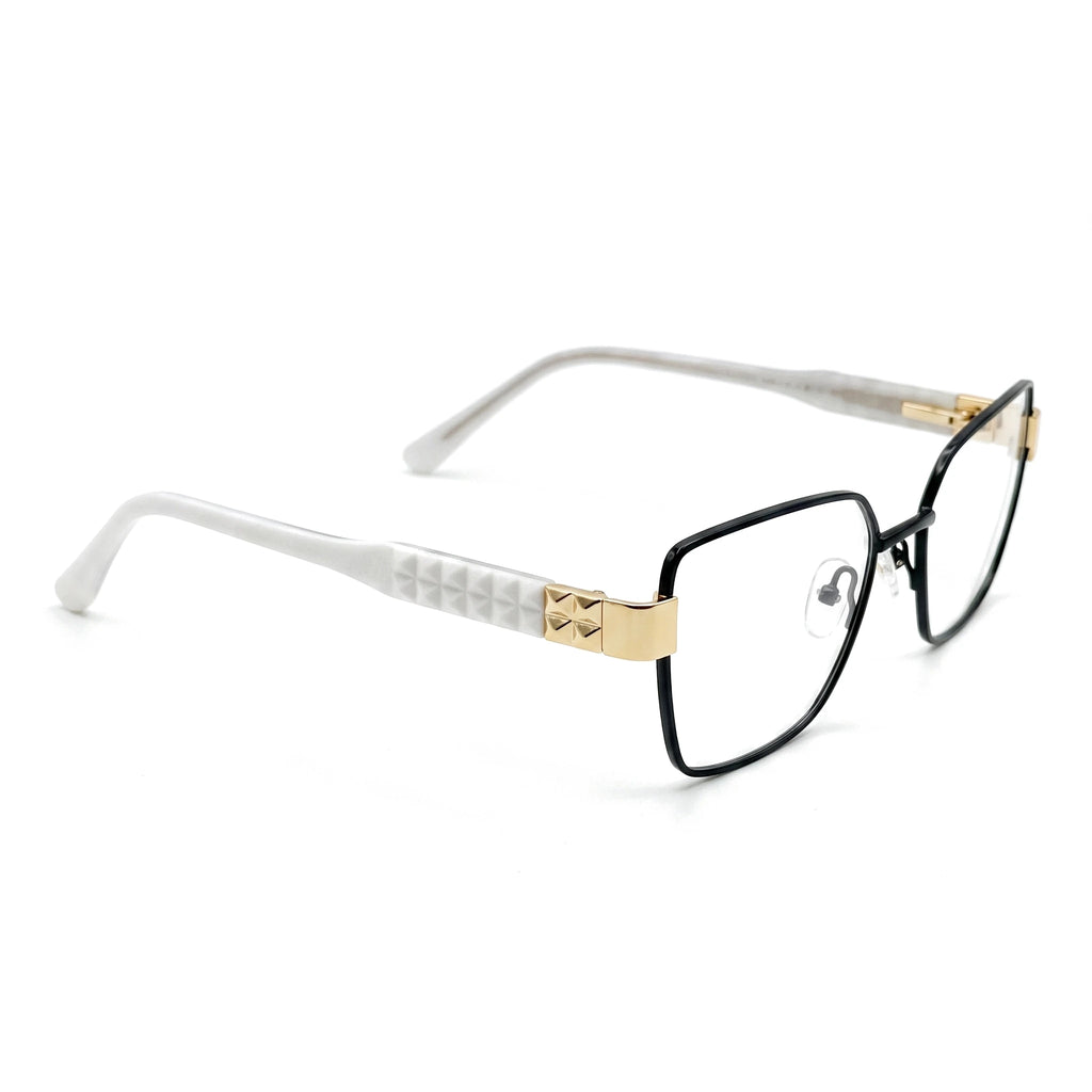 Elm White Square Eyeglasses side view