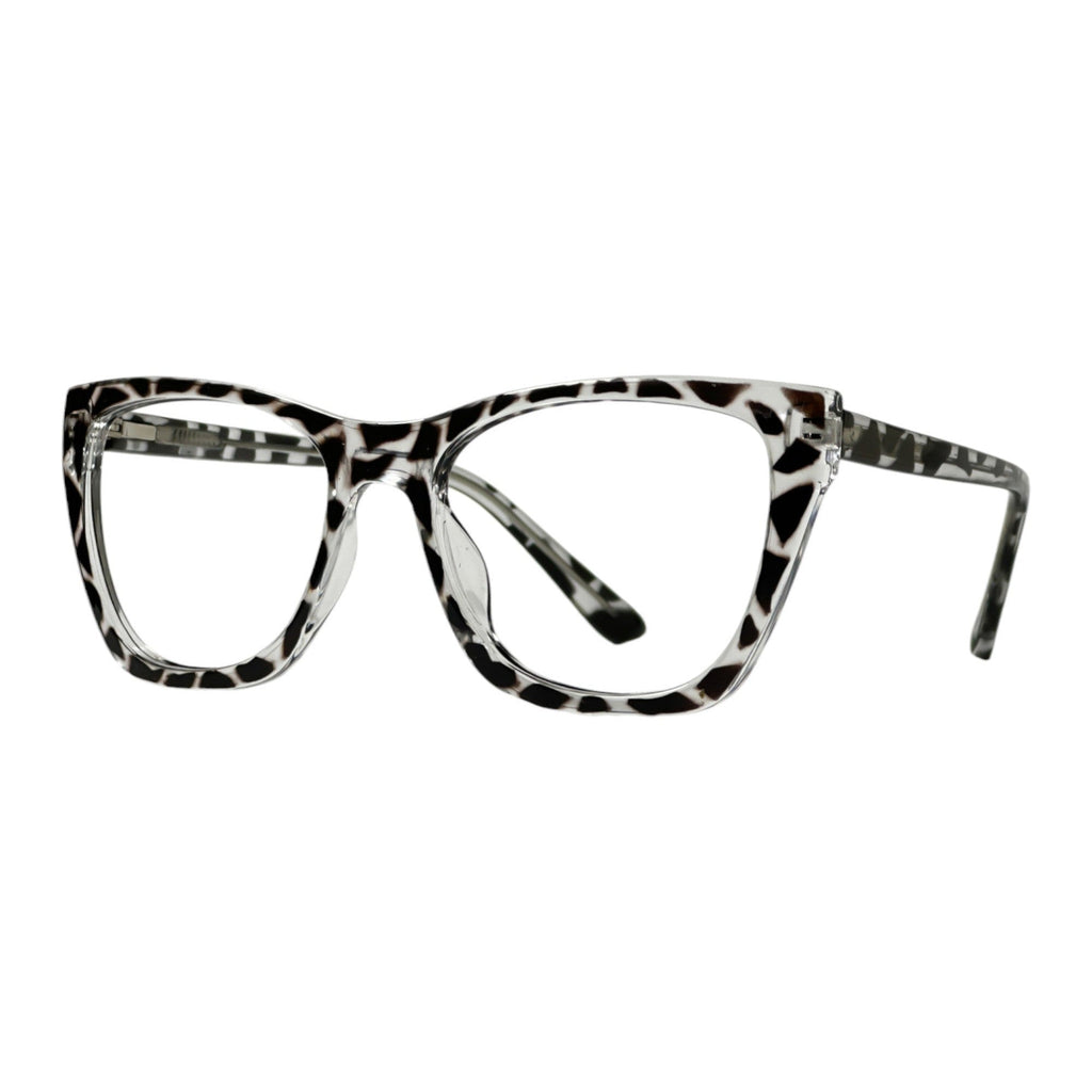 Nivora Black and white Cat Eye Eyeglasses side view