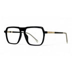 Trovian Black Rectangle Eyeglasses side view