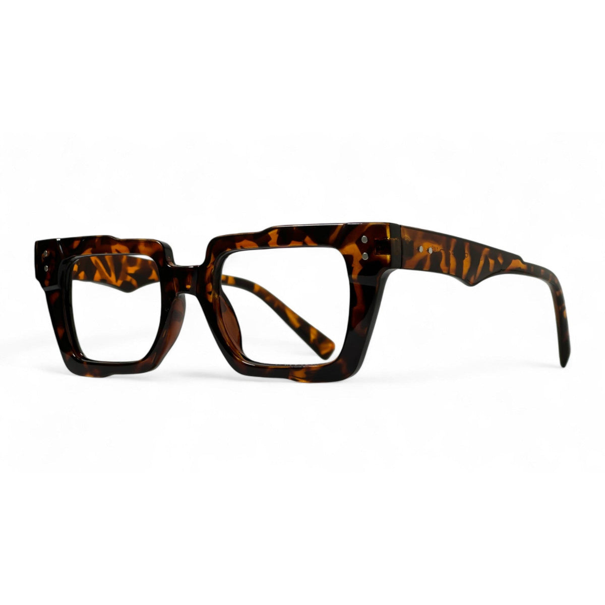 Tauris Tortoise Rectangle Eyeglasses side view