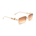 Kestrel Gold Rectangle Sunglasses side view
