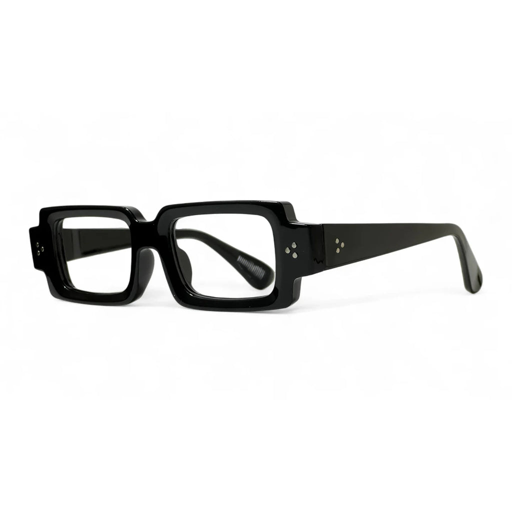 Kastel Black Rectangle Eyeglasses side view