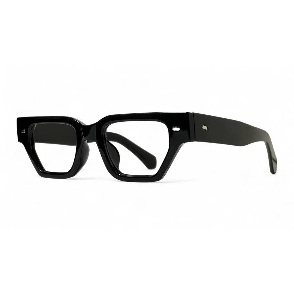 Droven Black Rectangle Eyeglasses side view