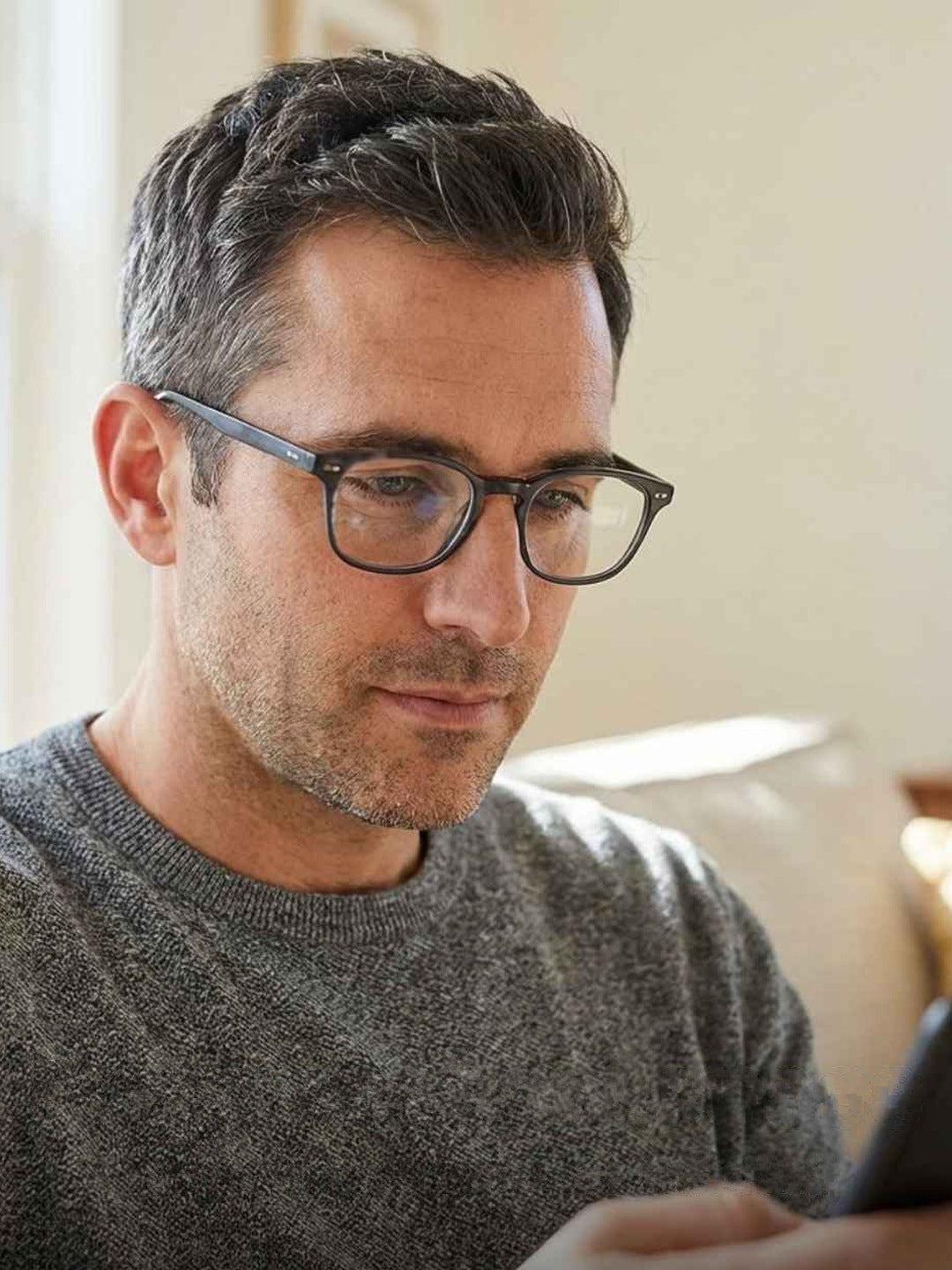 Progressive Lenses. One pair for near and far.