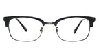 front side of Feb square shape half rim black Eyeglasses