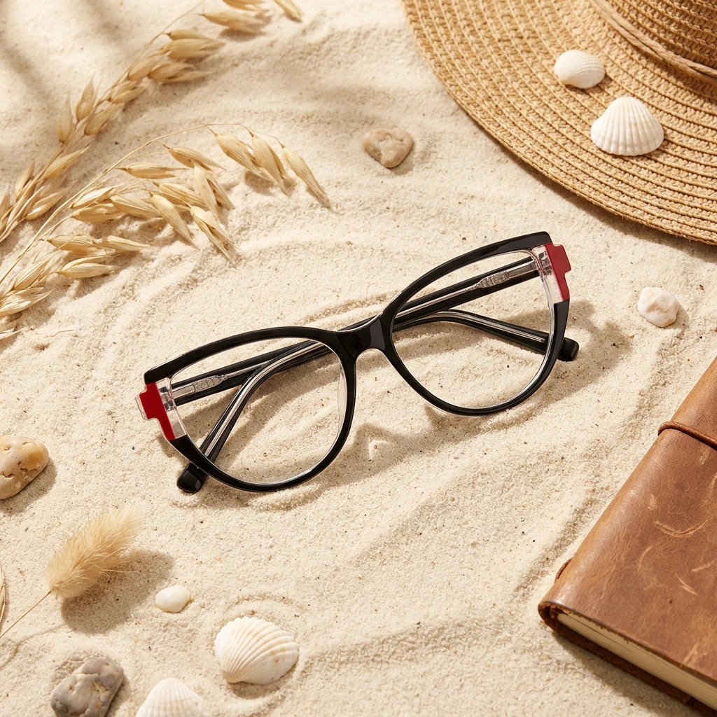 Veyora glasses, styled