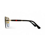 Bold Square Rimless Gold Gradient Unisex Sunglasses