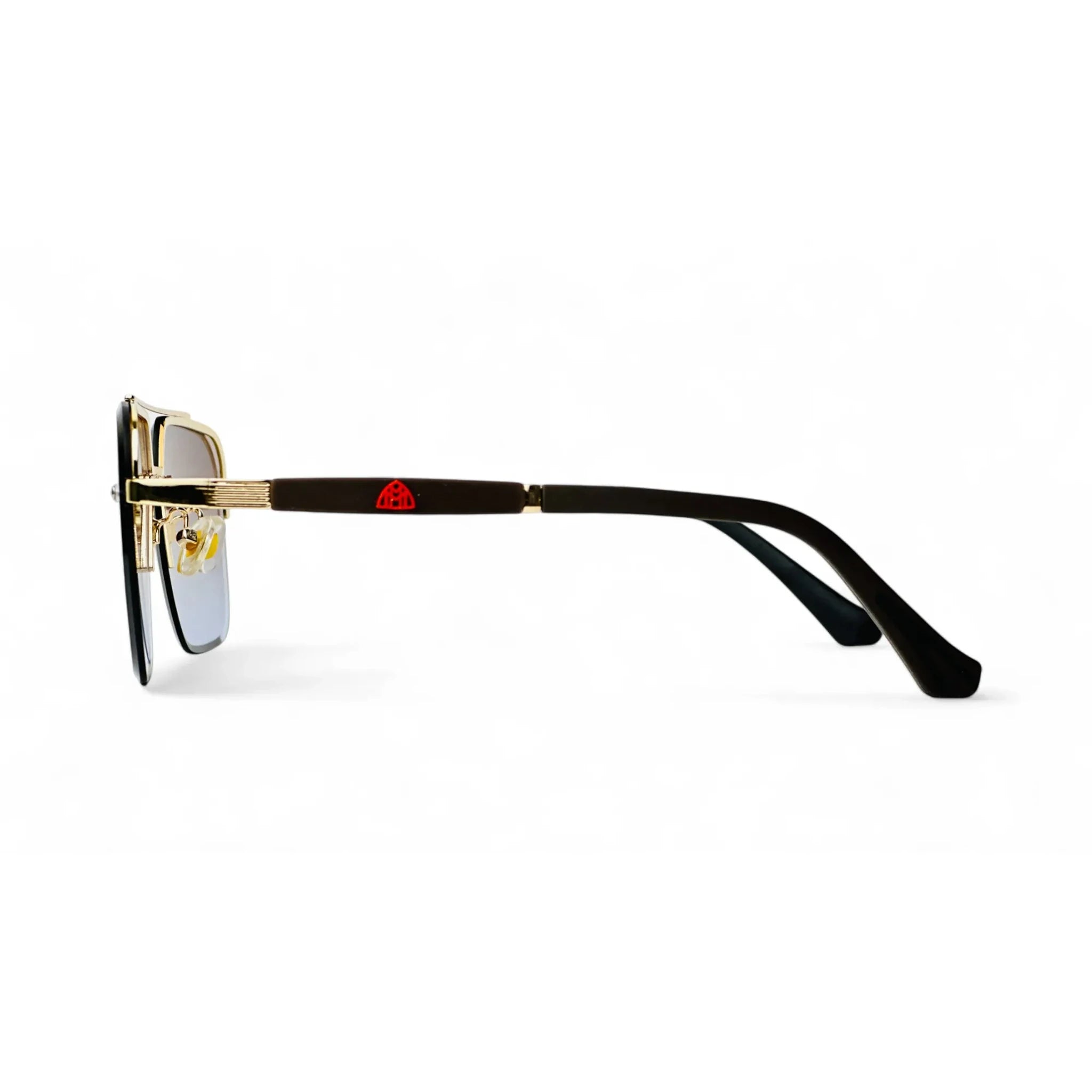 Bold Square Rimless Gold Gradient Unisex Sunglasses