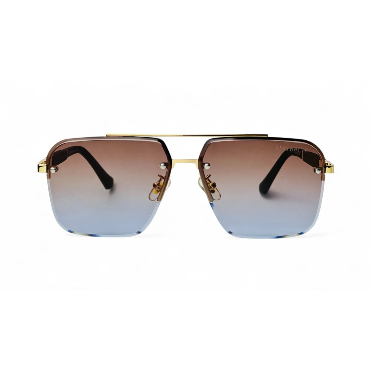 Square Rimless Shades Bold Square Rimless Gold Gradient Unisex Sunglasses – Easysight