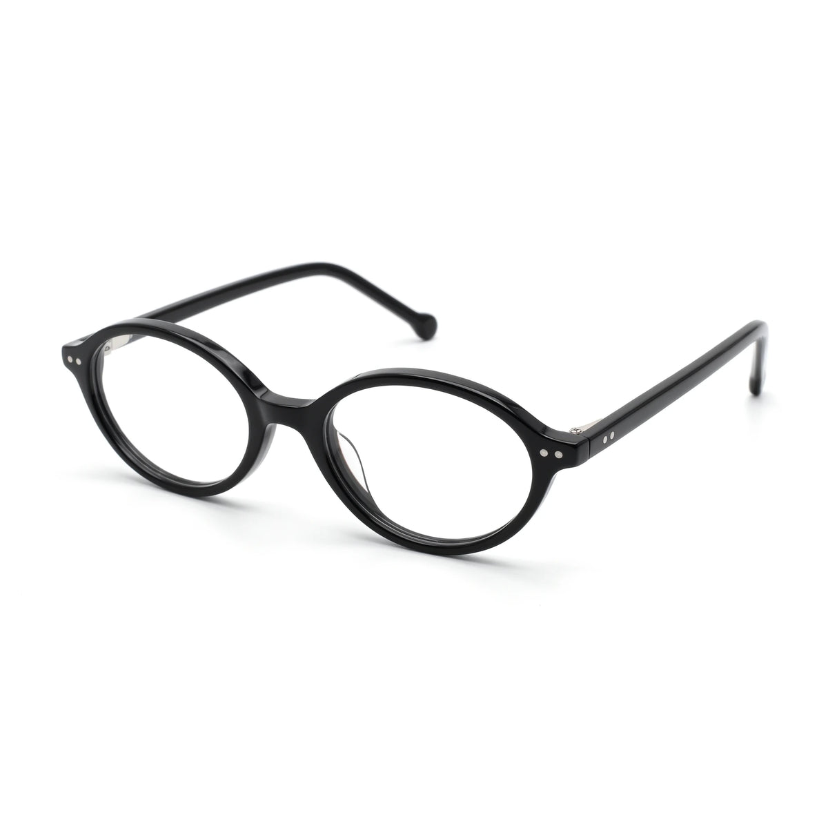 Iris Black Oval Eyeglasses