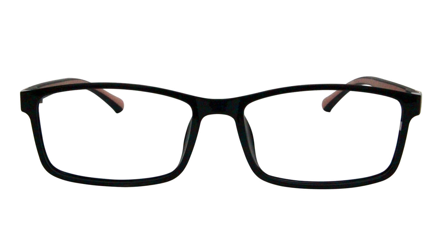 front side of Noteworth Eyeglasses - Black