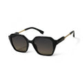 Etrex Black Geometric Sunglasses