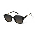 Etrex Black Geometric Sunglasses