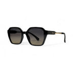 Etrex Black Geometric Sunglasses