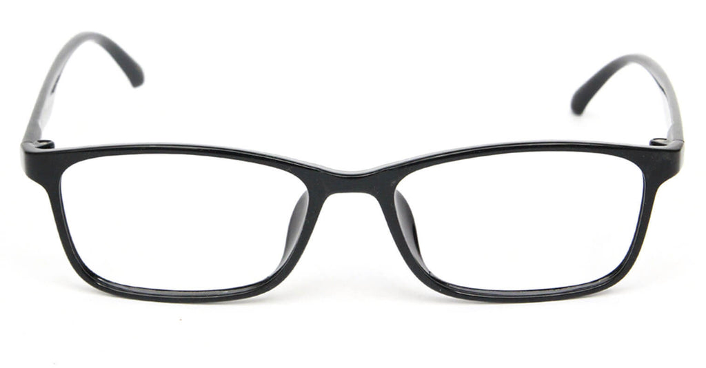 Ureshi rectangle black eyeglasses front side