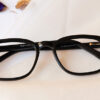 front side of Discern Blue Cut black full frame eyeglasses