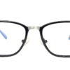 front side of Bellitudo light blue and black eyeglasses