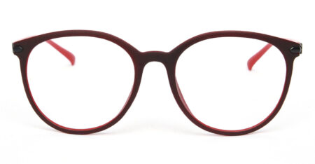 front side of Komorebi Red eyeglasses